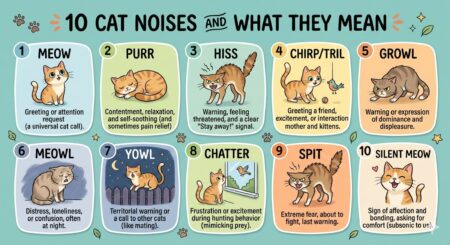 10 Cat Noises and What They Mean